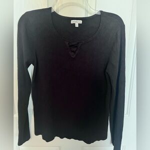 Croft & Barrow Women's Black Long Sleeve Sweater